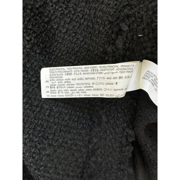 Zara Woman Black Bow-Accent Textured Short Sleeve Dress Size S Acrylic - Picture 8 of 8